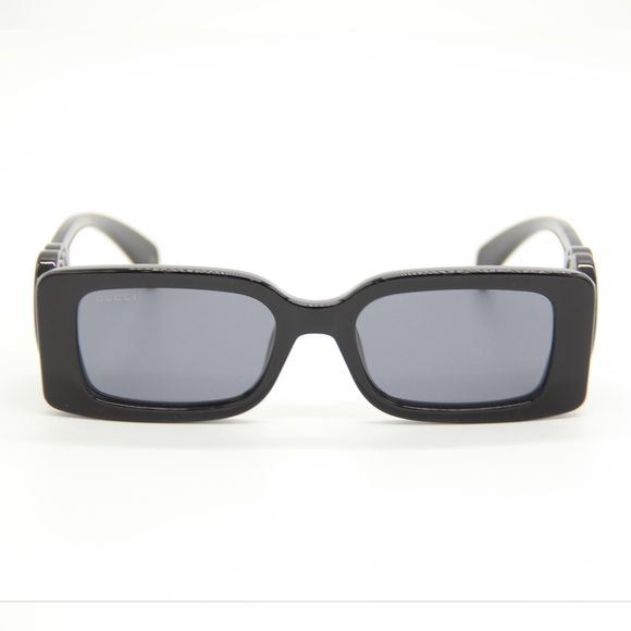 NEW GUCCI GG1325S 001 SQUARE BLACK WOMEN GUCCI SUNGLASSES - Picture 5 of 14